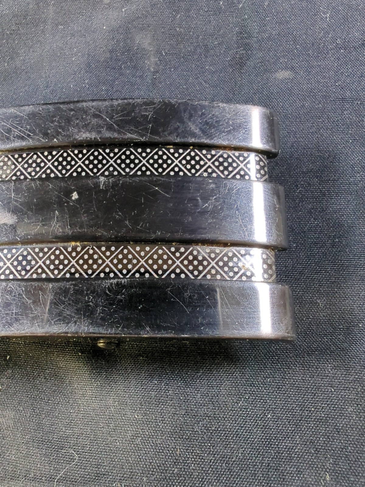 Dark Silver Tone Automatic Ratchet Slide Belt Buckle Adjustable Teeth Replace