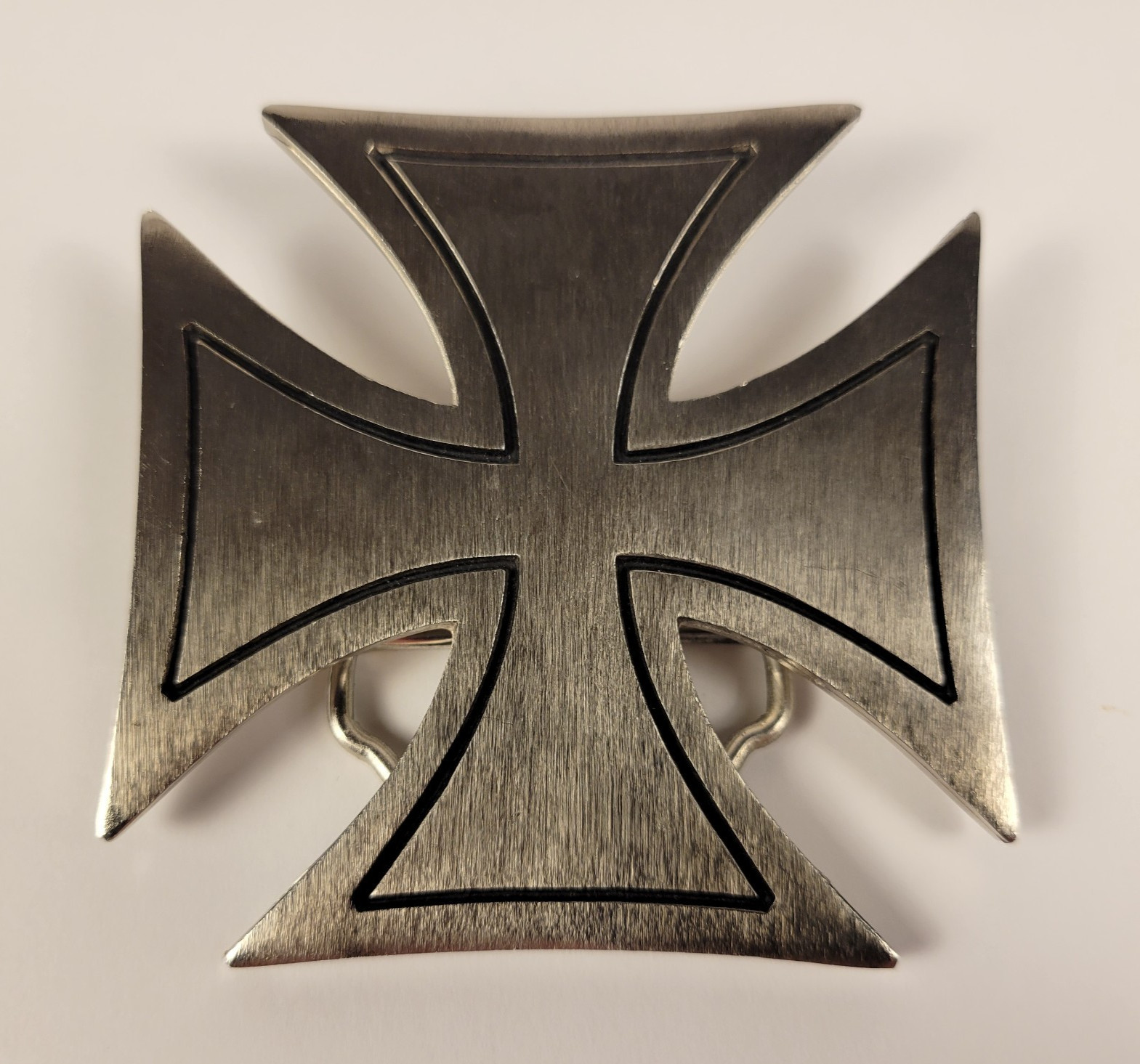 Templar Metal Cross belt buckle- Silver Star « The Originator Not The Imitator »
