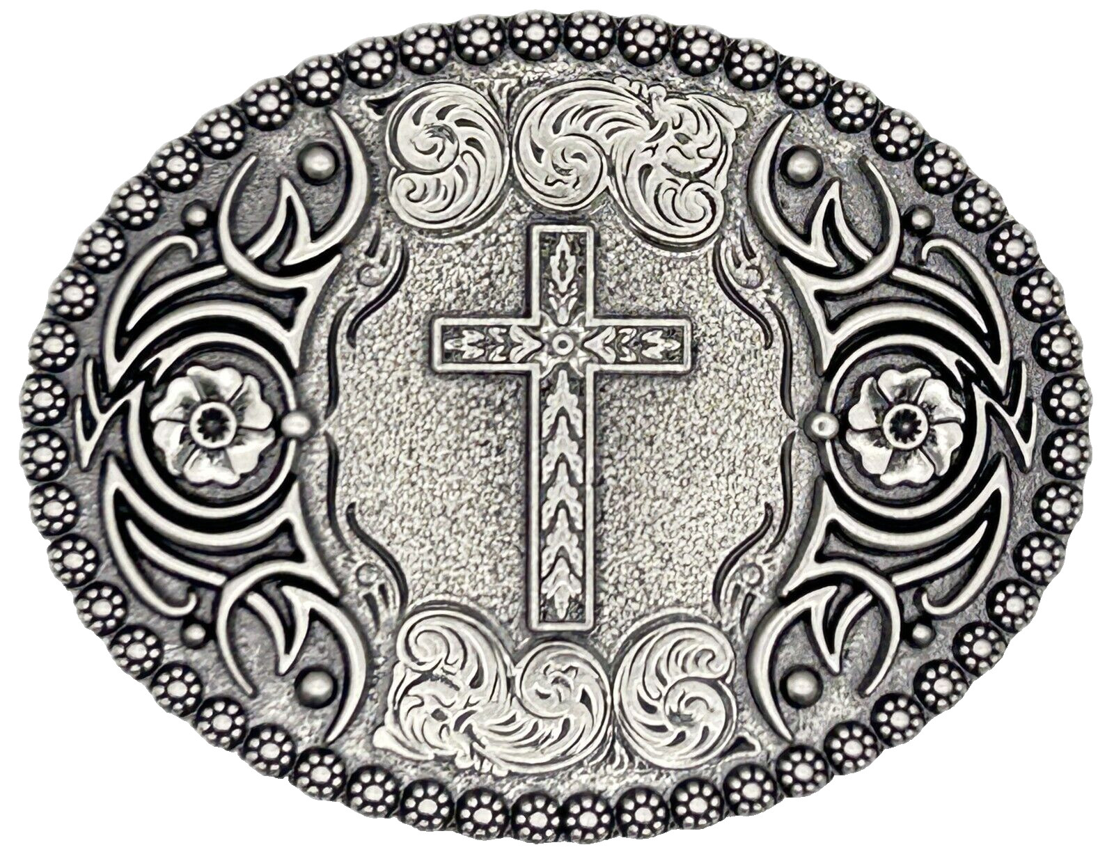 Western Scroll Cross Rodeo Belt Buckle New