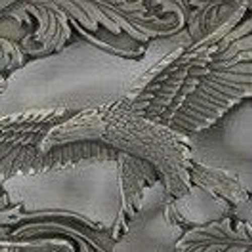 Vintage Style Eagle Belt Buckle Silver Tone Western Scrollwork Oval Metal