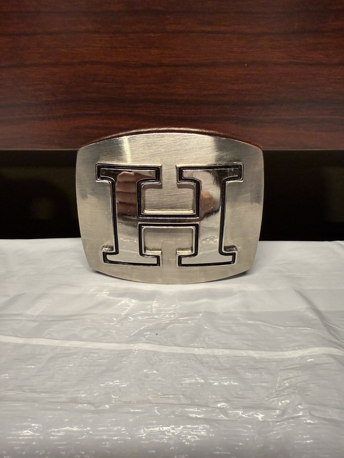 Silver Solid Metal Letter “H” Belt Buckle Metallic Rodeo Western Cowboy Fashion