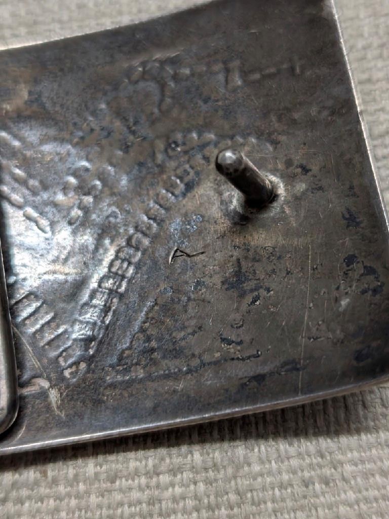vintage HOPI belt buckle NATIVE AMERICAN INDIAN zuni MCBRIDE sterling silver