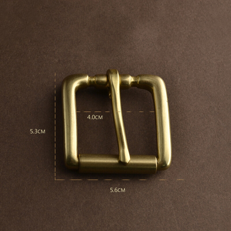 DIY Replacement Roller Belt Buckle 4CM Internal Width Solid Brass Single Prong