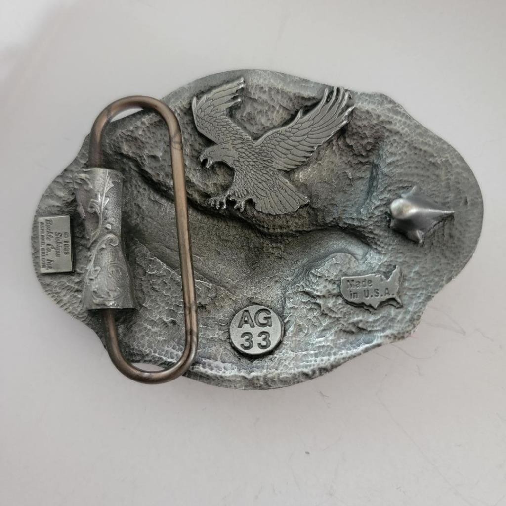Vintage 1998 Siskiyou Pewter 3 Dimensional Eagle Belt Buckle AG33