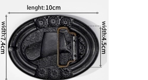 Women Belt Buckle Texas Cowboy Hat Bohemian Style Size 3 X 4