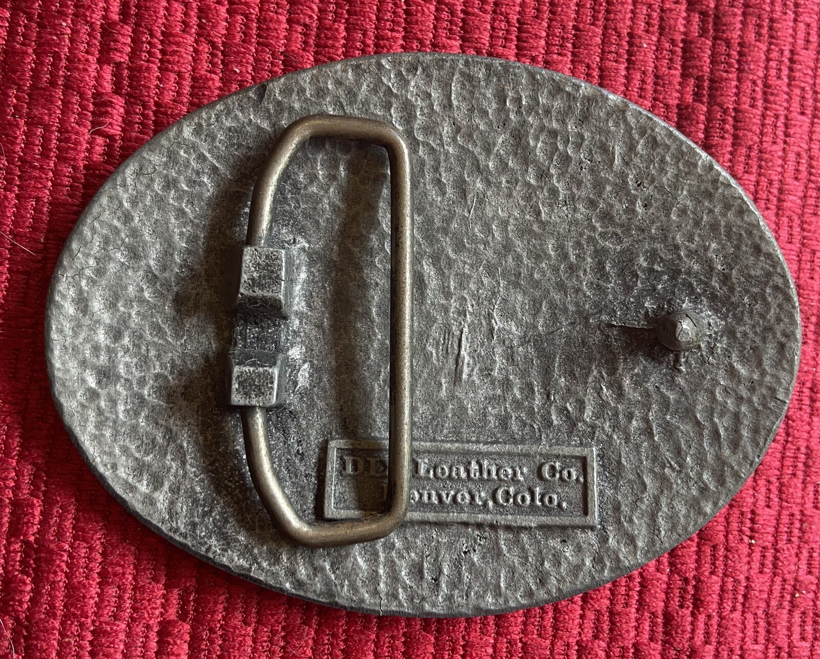 GREAT SMOKY MOUNTAINS DIX LEATHER VINTAGE BELT BUCKLE TENNESSEE NORTH CAROLINA