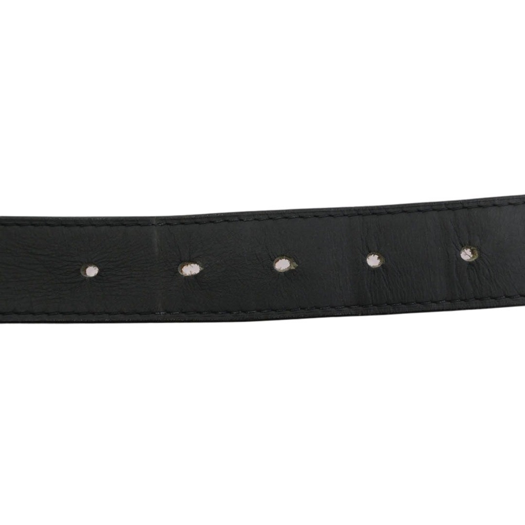 Louis Vuitton M6812T Sun Tulle Jeans Logo Buckle Leather Belt Black Used