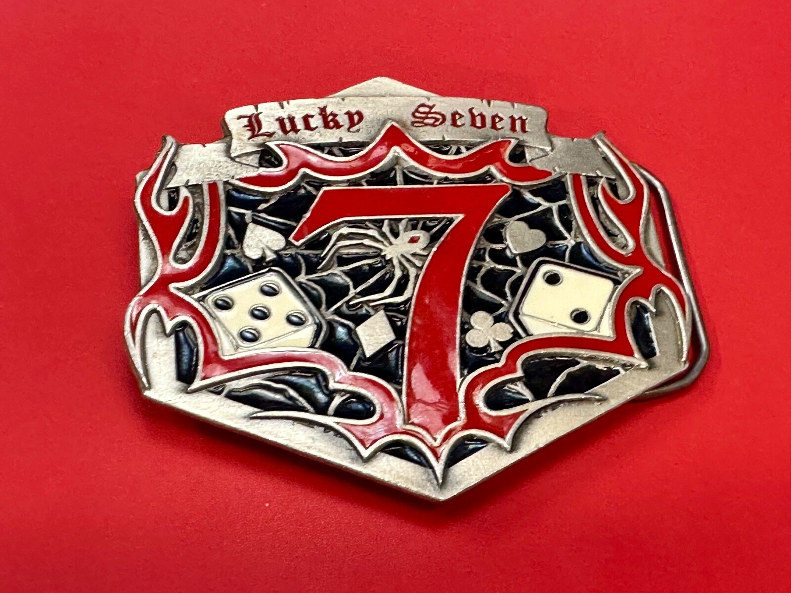 Lucky Seben 7 Seven’s Vegas gambling dice 04 Great American Products belt buckle