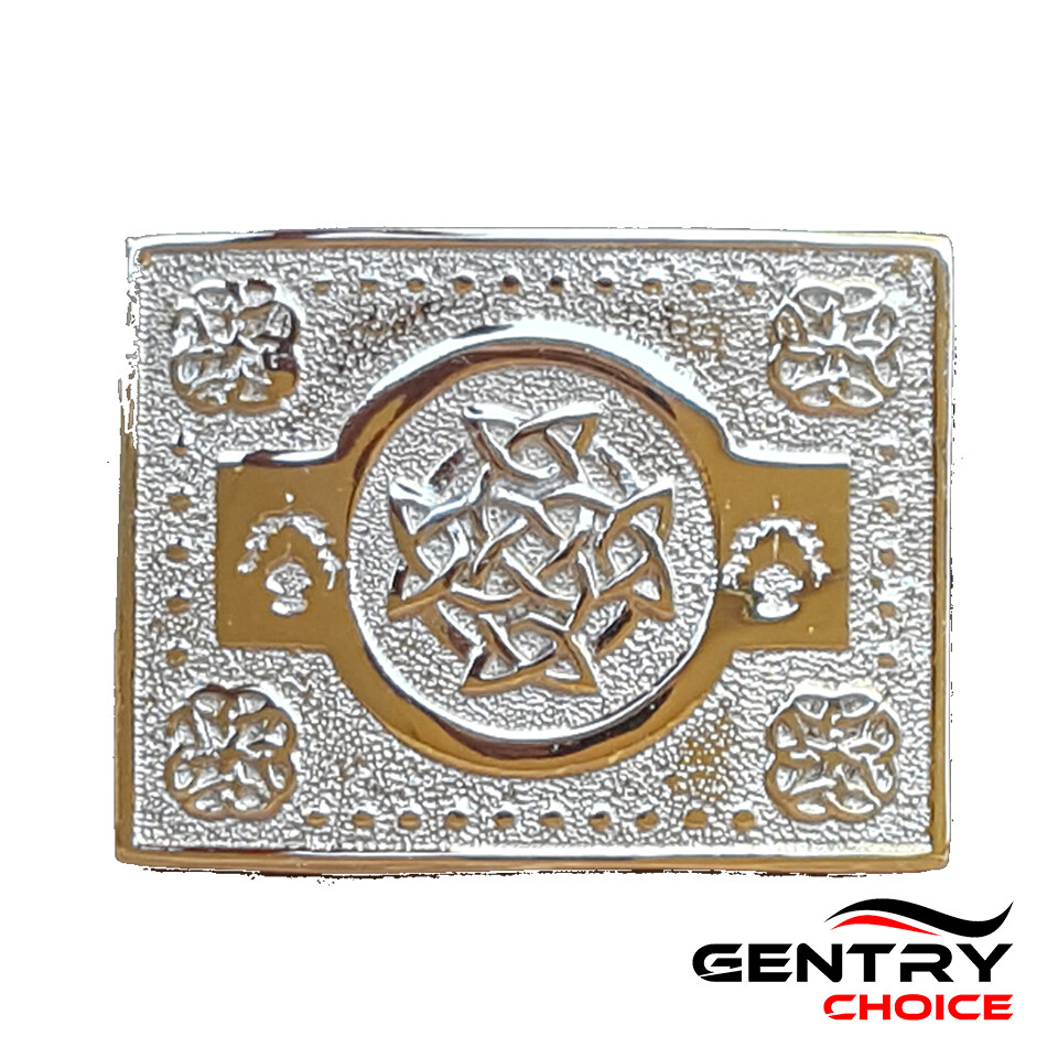 Scottish Kilt Belt Buckle Celtic Circle Thistle Highland Kilt Belt Silver Buckle