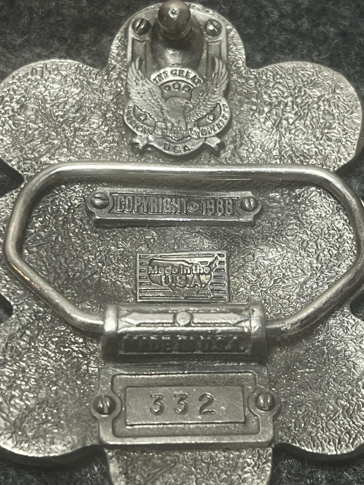 Vintage 1988 Great American Buckle Buffalo Nickel Belt Buckle Mens Western USA