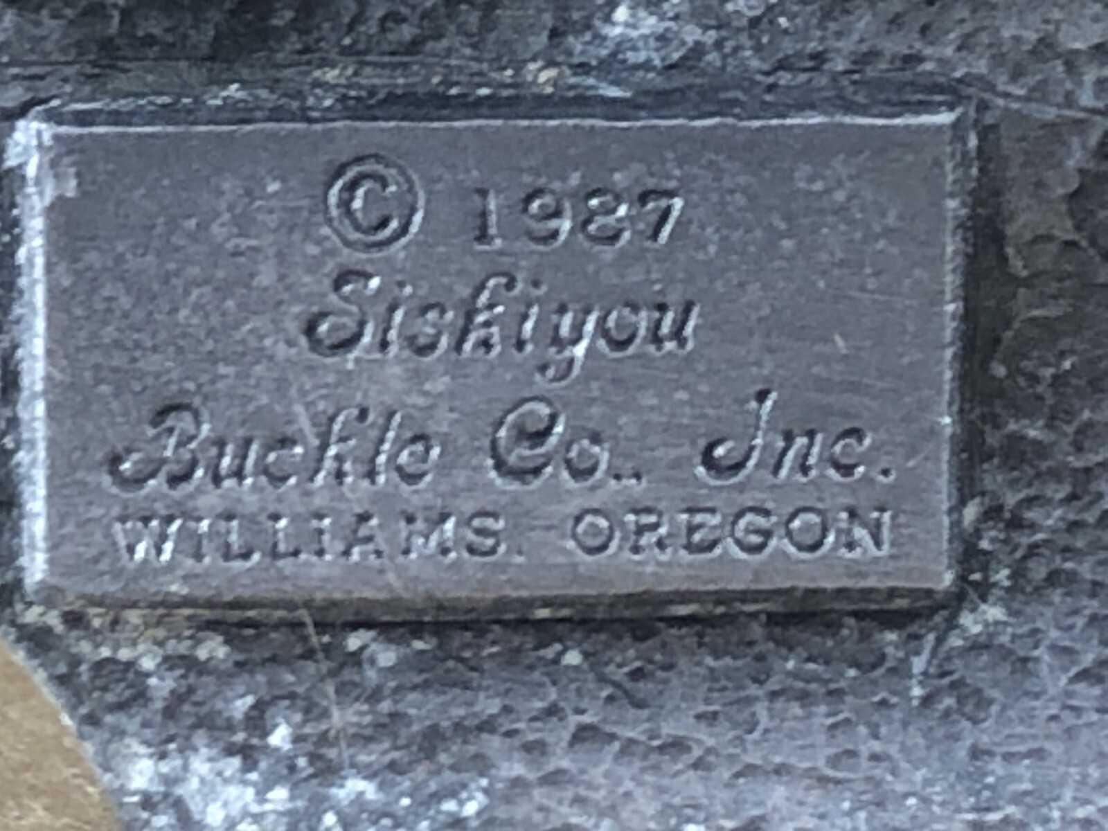 Siskiyou 1987 Dad Tribute Belt Buckle, COMBINED SHIP $1 PER MULTIPLE