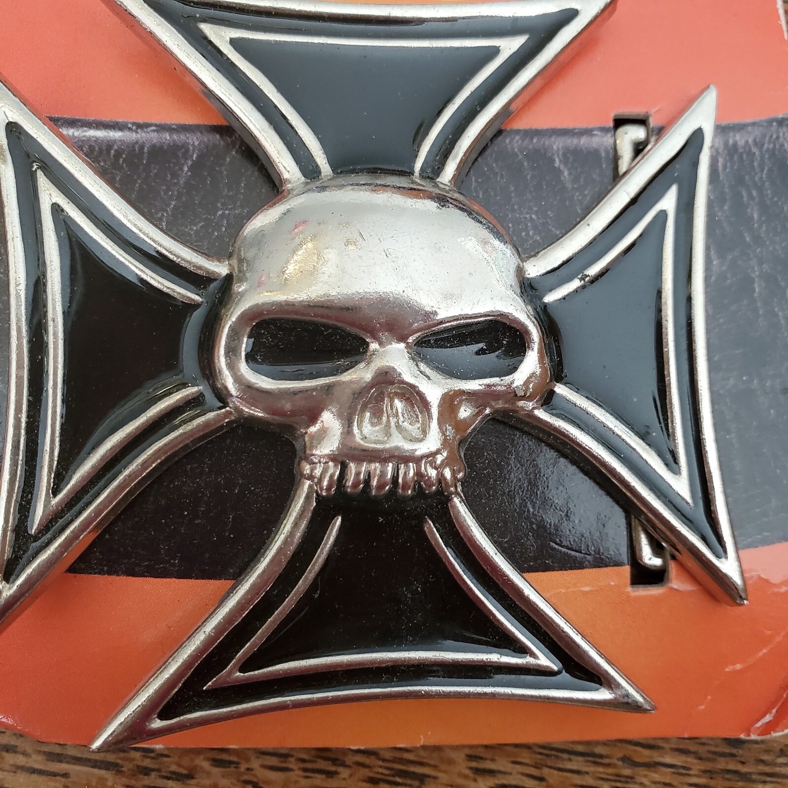 Metal Skull Belt Buckle Chopper Skeleton Gothic Biker Costume Mens Women Unisex