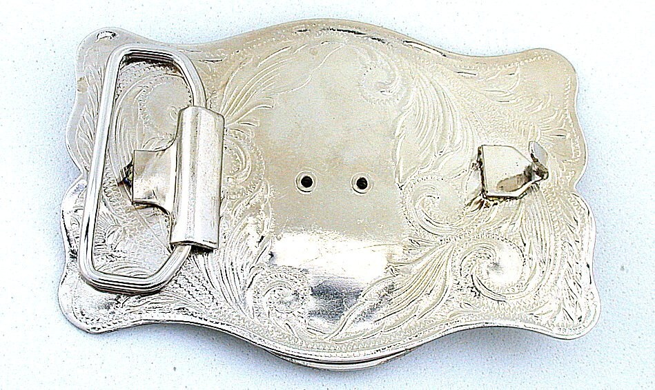 Silver Color Horseshoe Southwest Western 1921 Morgan Silver Dollar Belt Buckle