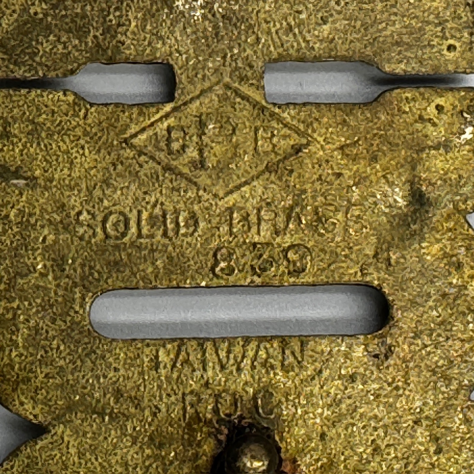 Vintage B.P.B. Solid Brass John Name Belt Buckle Gold Tone Western 839 Taiwan