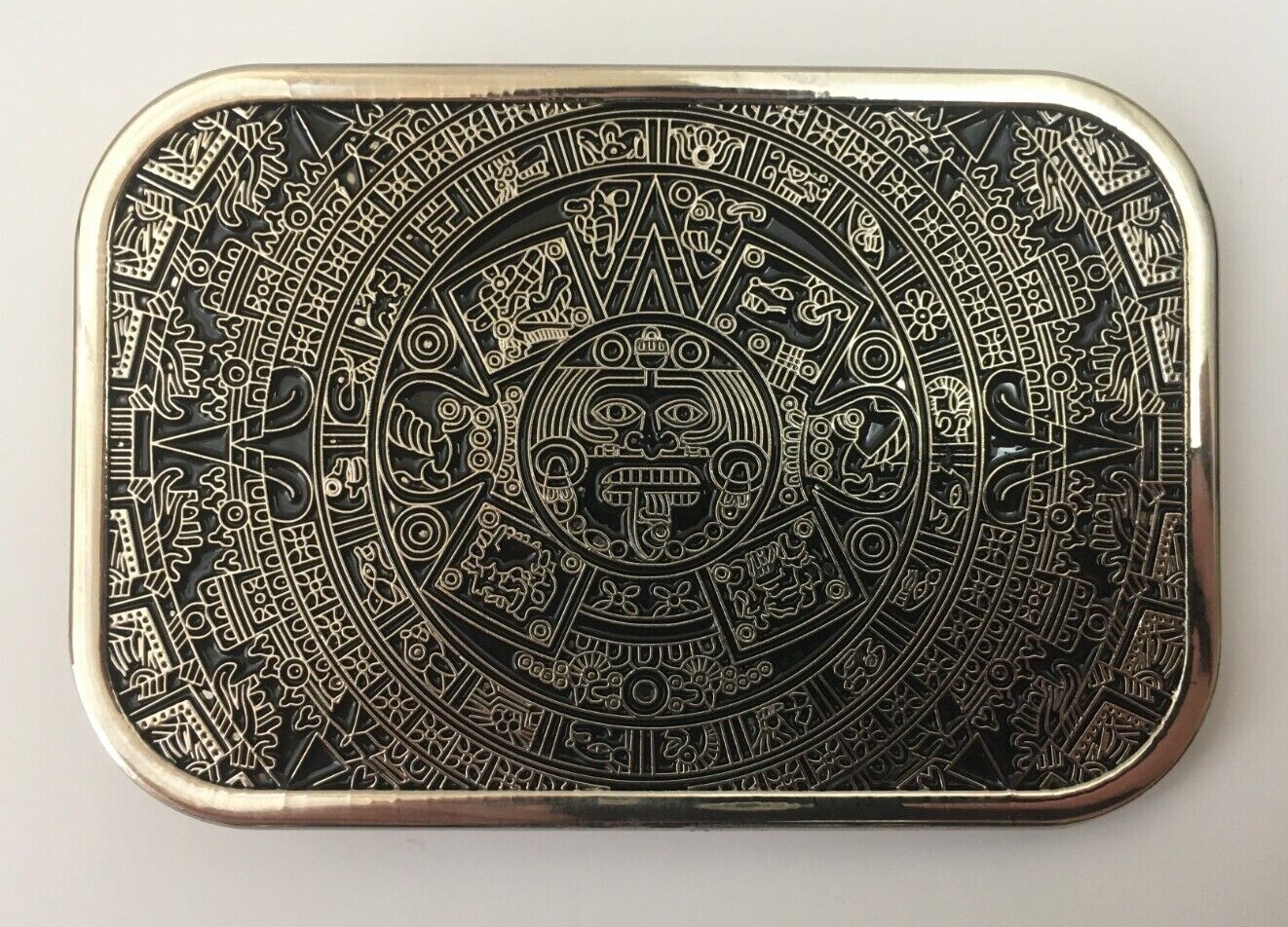 Mayan Aztec Belt Buckle Native Indian Calendario Aztec Calendar DEL SOL Mexican