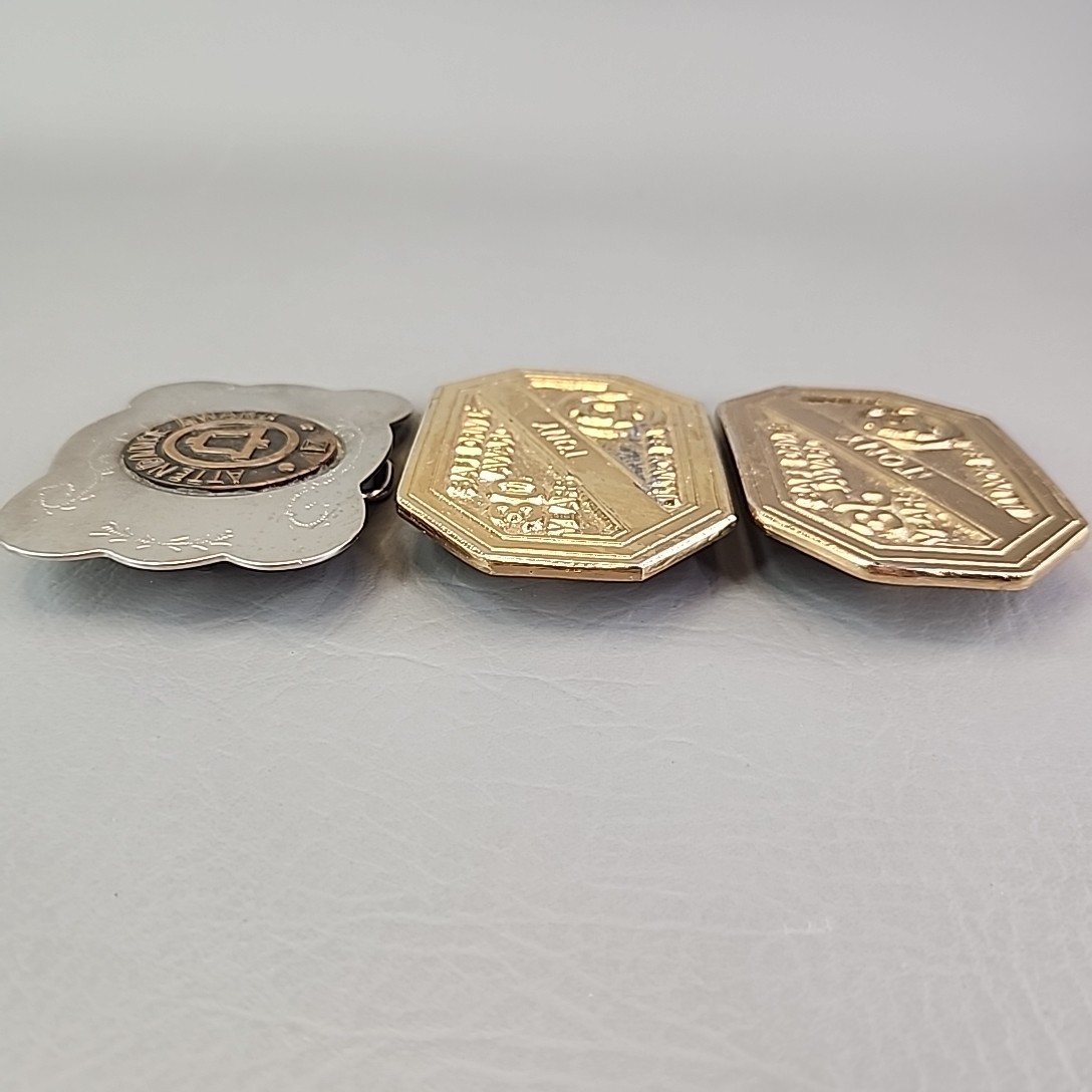 Illinois Bell Belt Buckle Lot of 3 Service Awards Attendance Safe Driver Tony