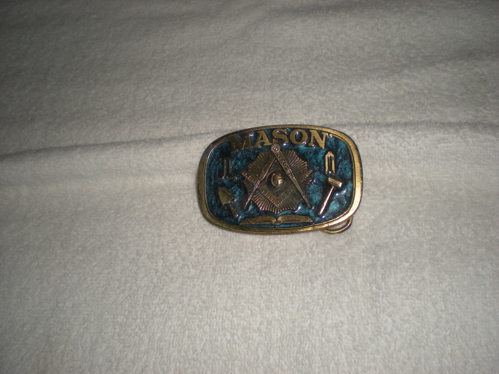 The Great American « MASON » Belt Buckle 1986 Made In USA