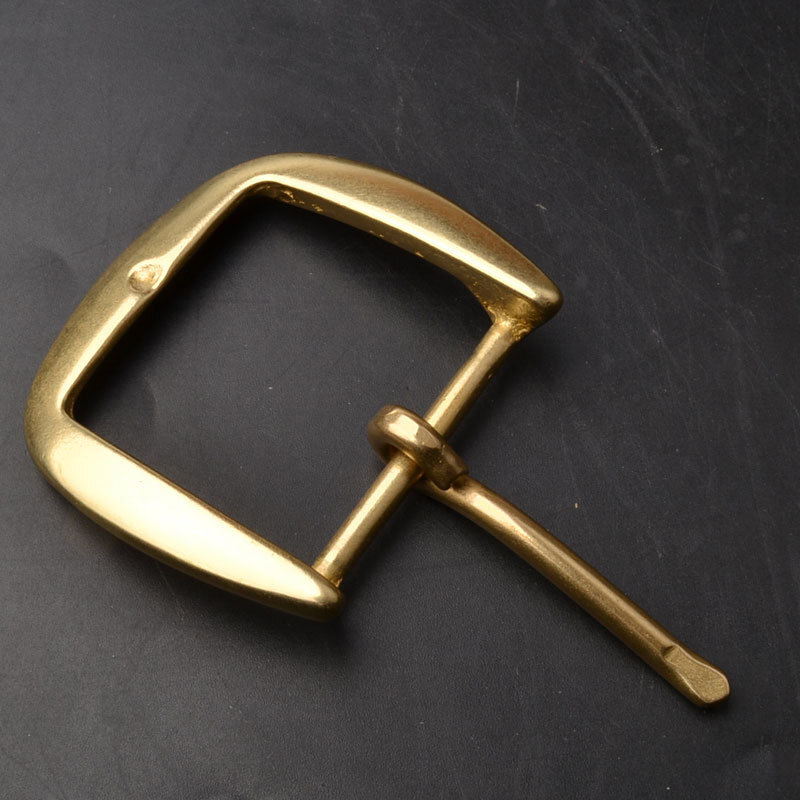 2pcs DIY heavy duty single prong brass leather belt buckle removable clasp for