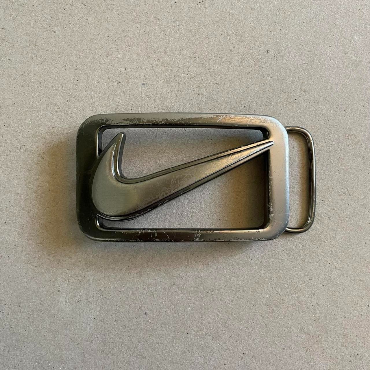 Nike Swoosh Belt Buckle Silver Metal Clip Buckle