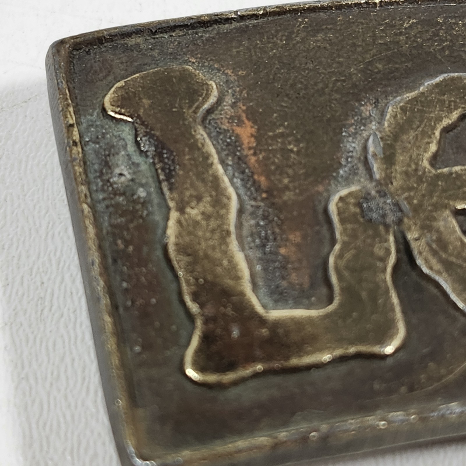 Lee Brass Belt Buckle Vintage 1980s Jeans Logo Solid Cast Original