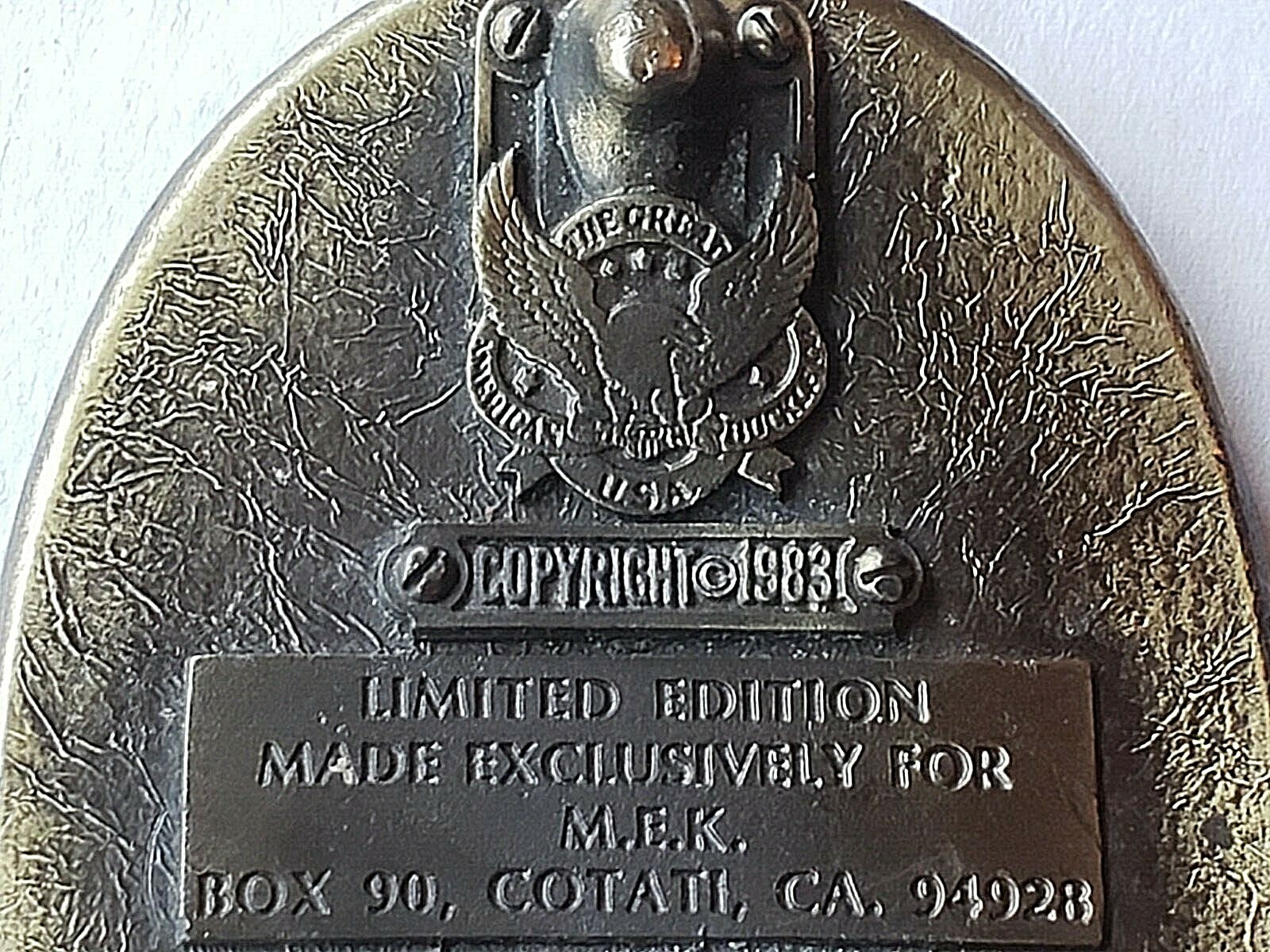 BELT BUCKLE PEARL HARBOR USS ARIZONA 12/7/1941 LIMITED EDITION VINTAGE1983