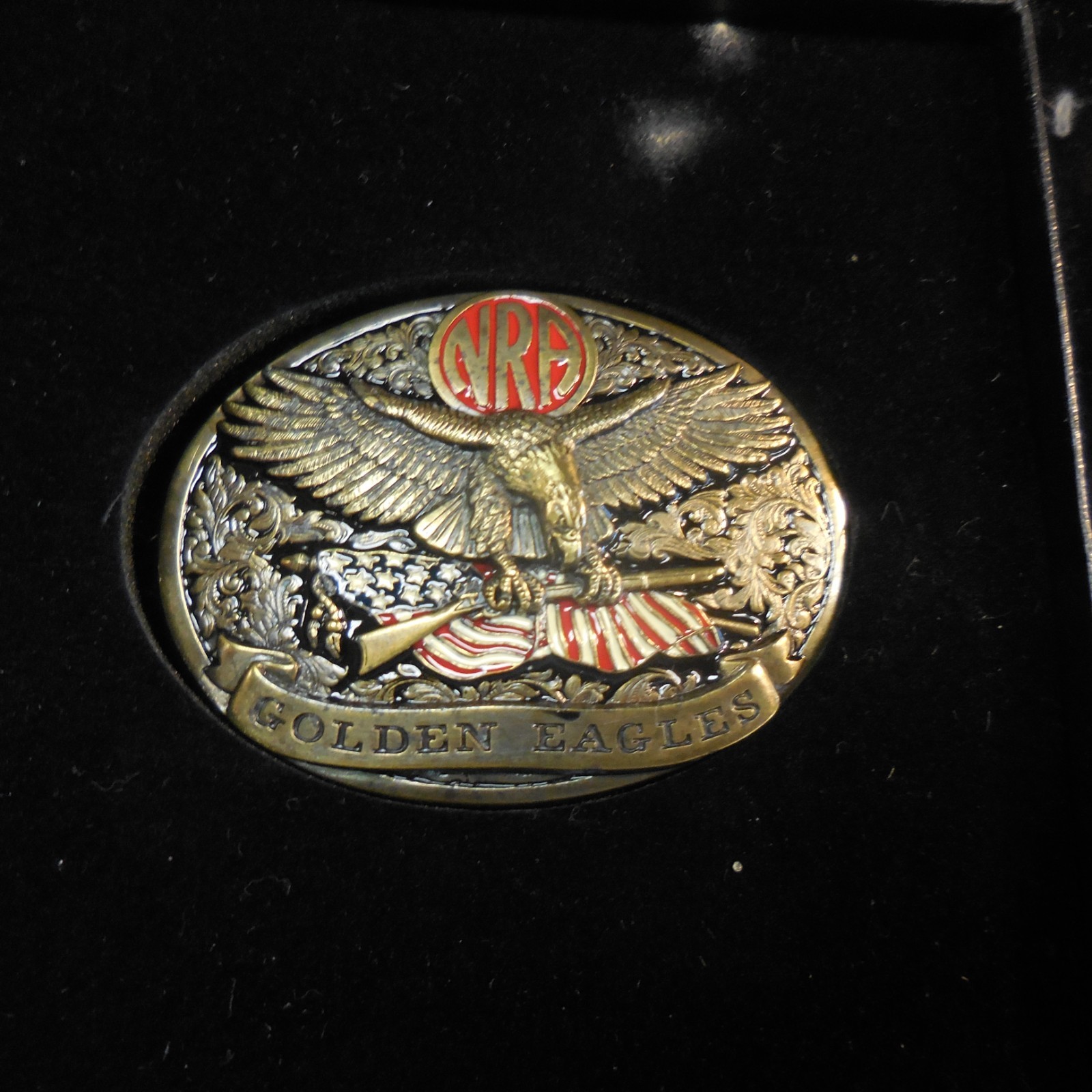 Vintage NRA Golden Eagles Belt Buckle Limited Edition 930741 Made In USA