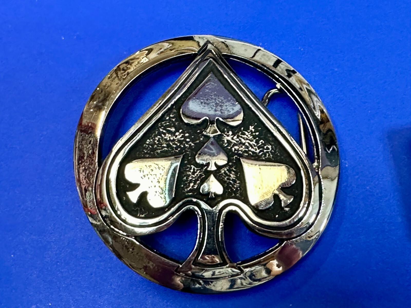 Ace Of Spades Casino Poker Card Games Gambler Cards Silver Star Belt Buckle