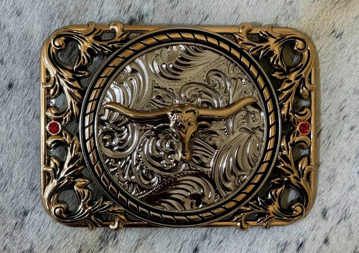 Mexican Toro Bull Head Charro Cowboy Belt Buckle Hebilla Vaquera Made In Mexico