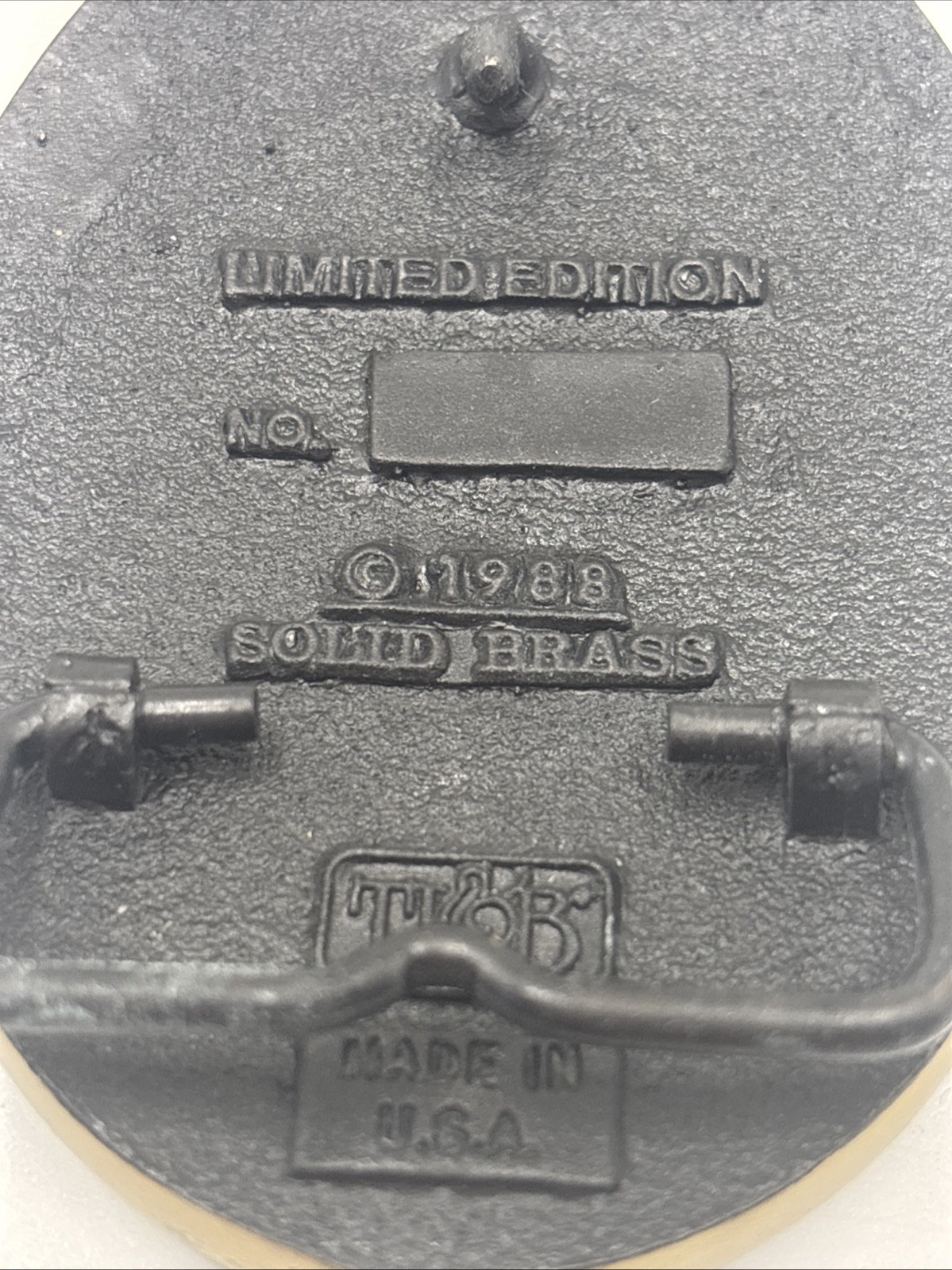 Patriot Missile Belt Buckle Brass 1988 Limited Edition