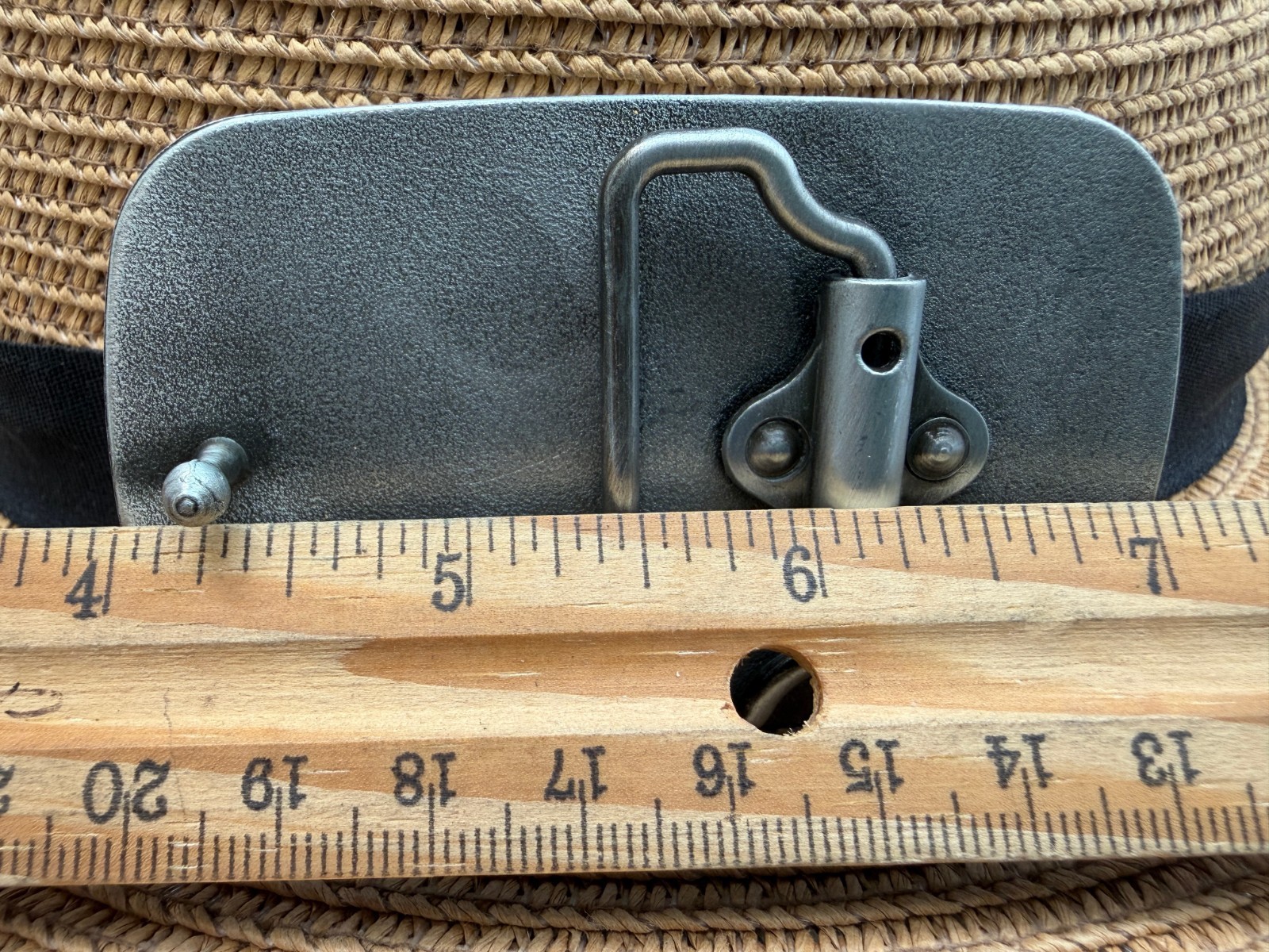 Classic Antiqued Silver Rectangle Western Cowboy Plain Simple Belt Buckle