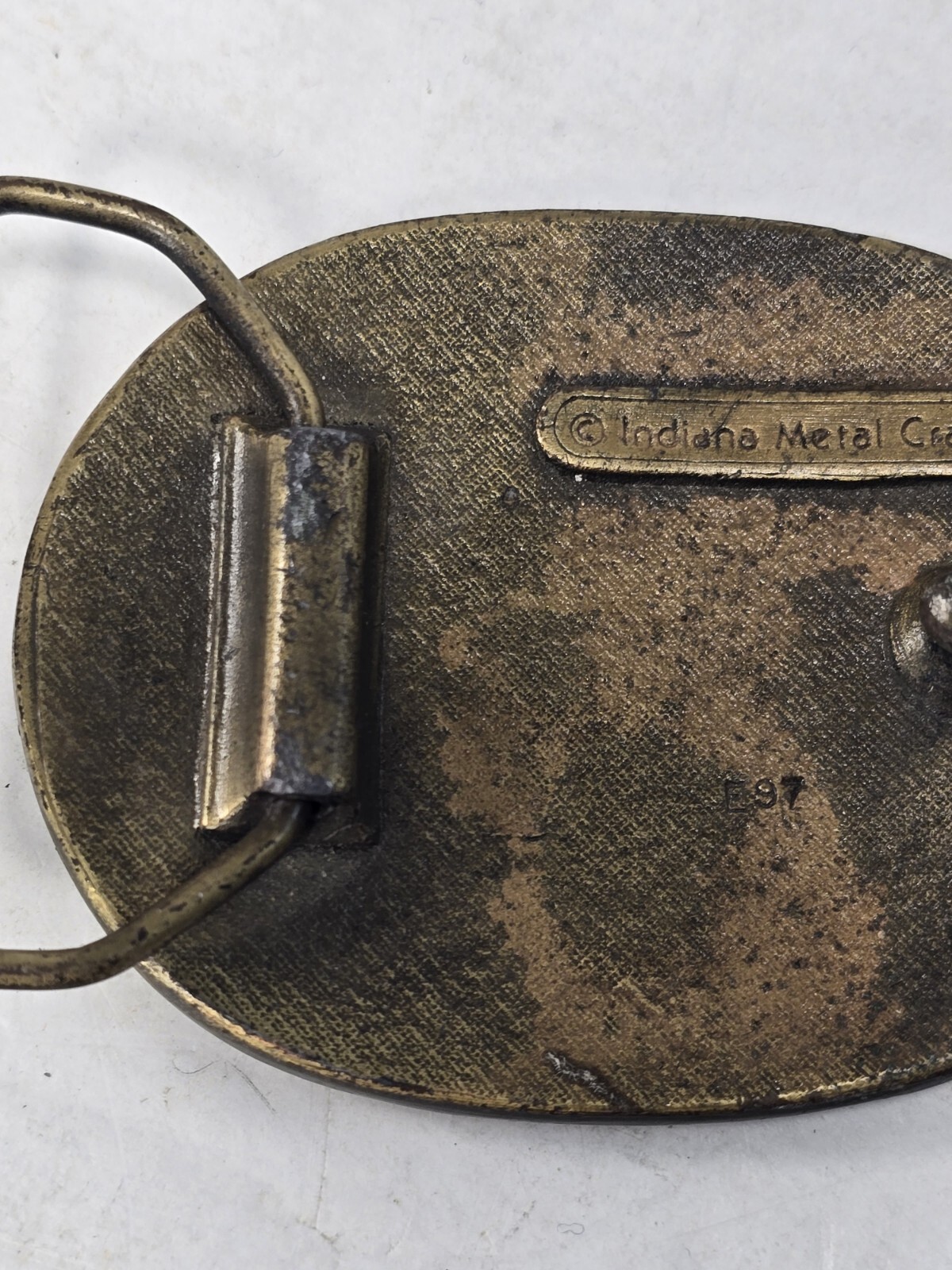Vintage Deer Belt Buckle Indiana Metal Craft