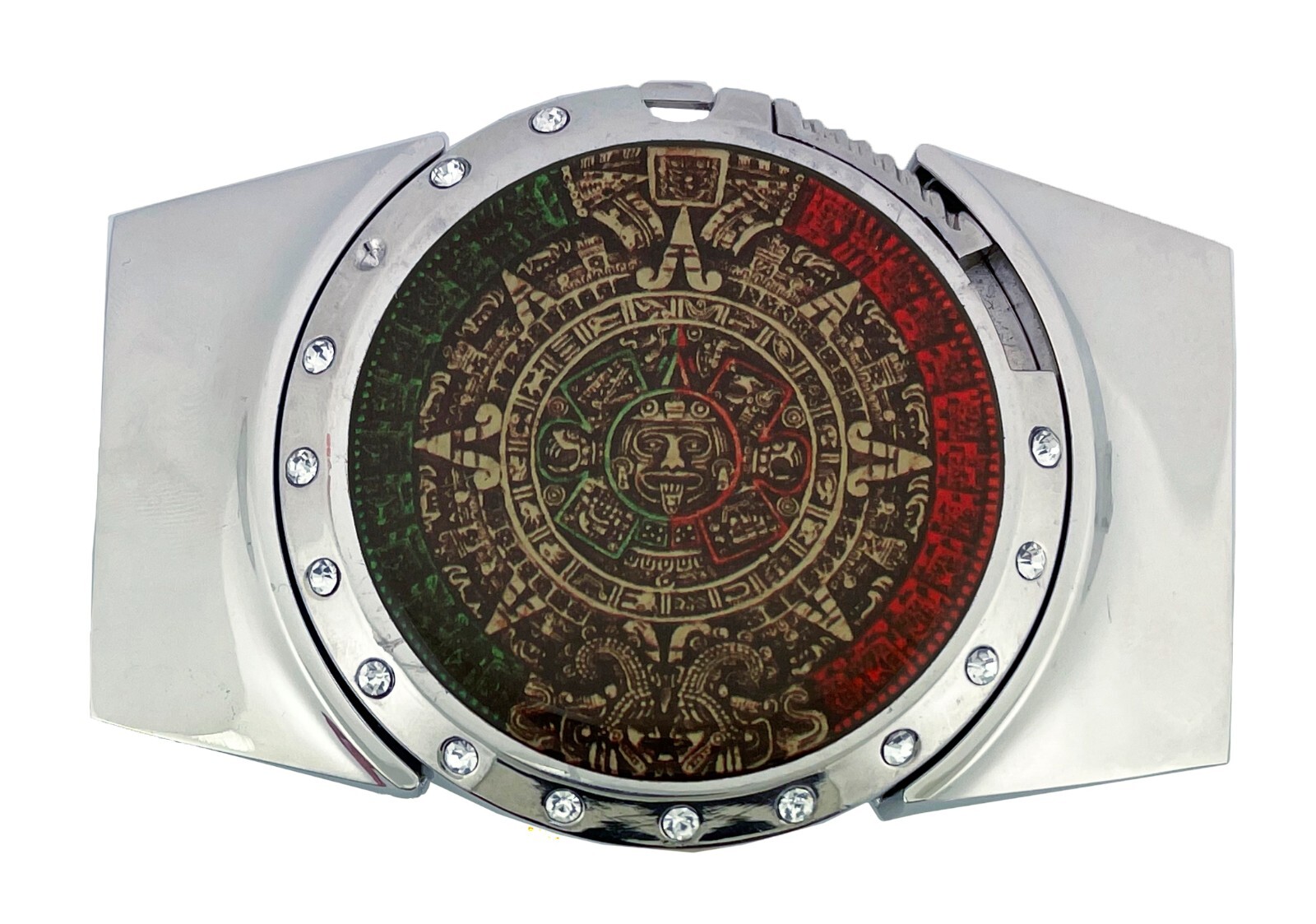 Removable Lighters & Belt Buckle Combo Aztec Calander Multicolored New Mayan Men