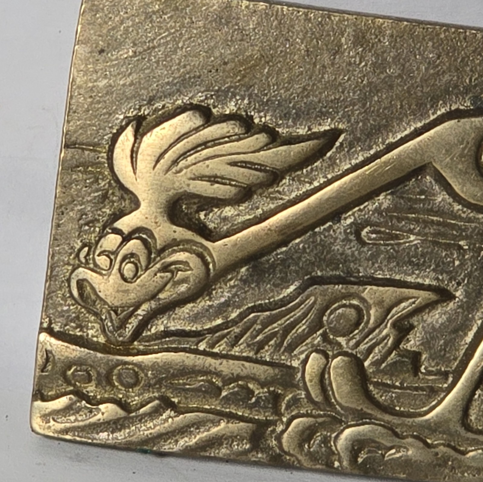 Solid Brass Road Runner Gold Western Belt Buckle Fits 1.5 in Belt MPN 633