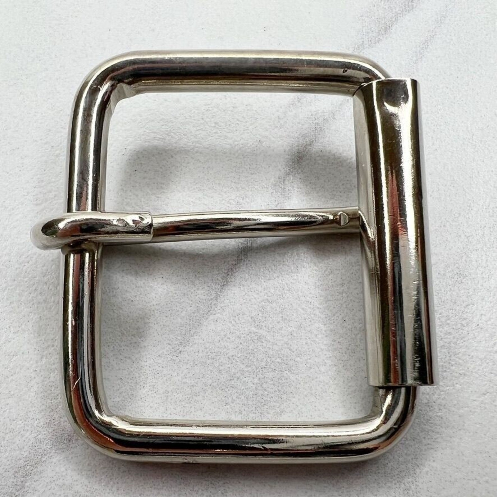 Silver Tone Simple Basic Roller Belt Buckle