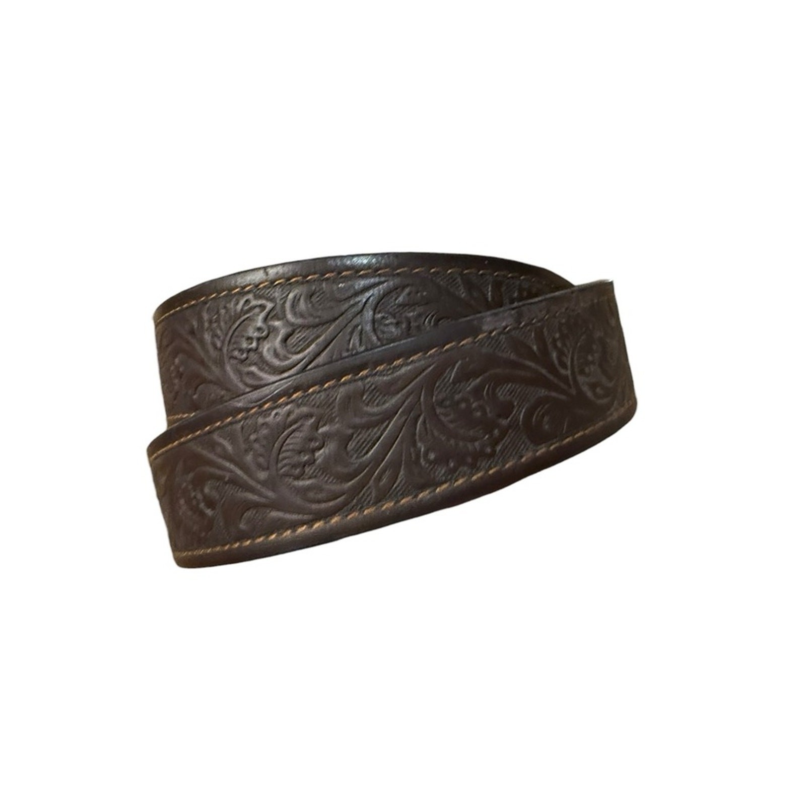 Ariat Men’s Size 36 Brown Tooled Leather Belt with Silver Buckle