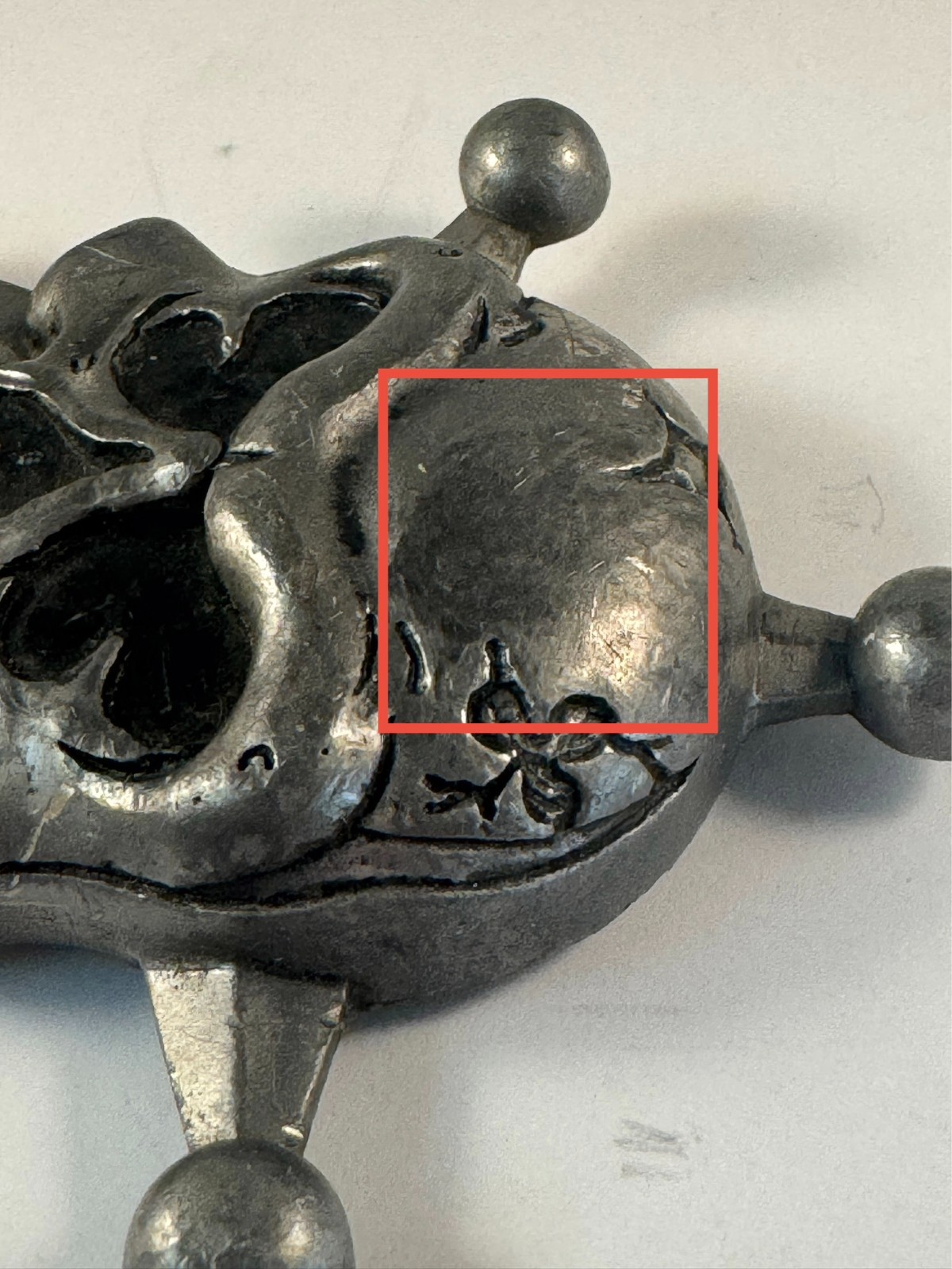 Heavy Metal Mfg Skull Crossbones Pirate Belt Buckle USA Incomplete As-Is