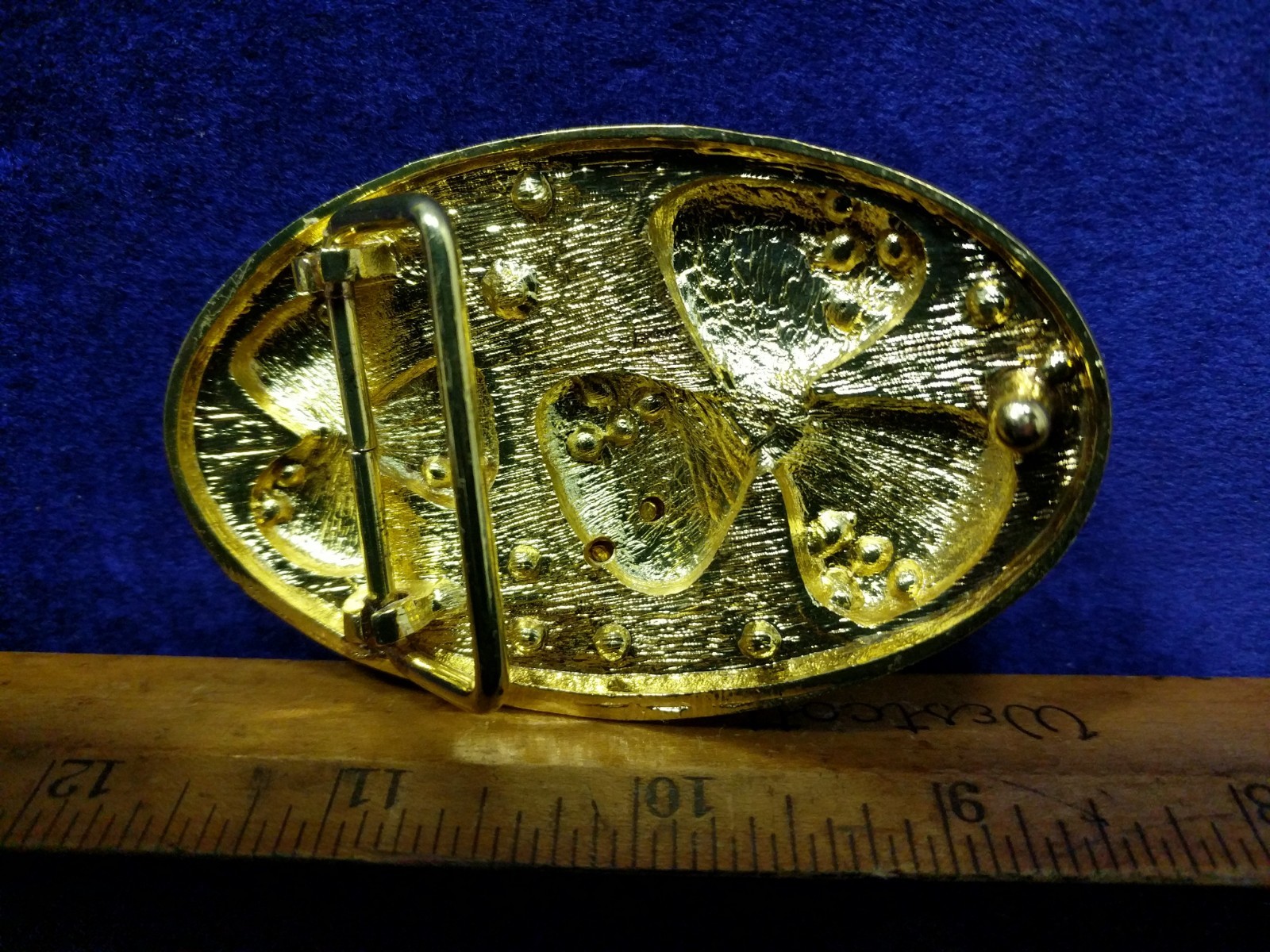 Great/Fun/Fashionable Belt Buckle Enameled Aurora Borealis Vintage Style