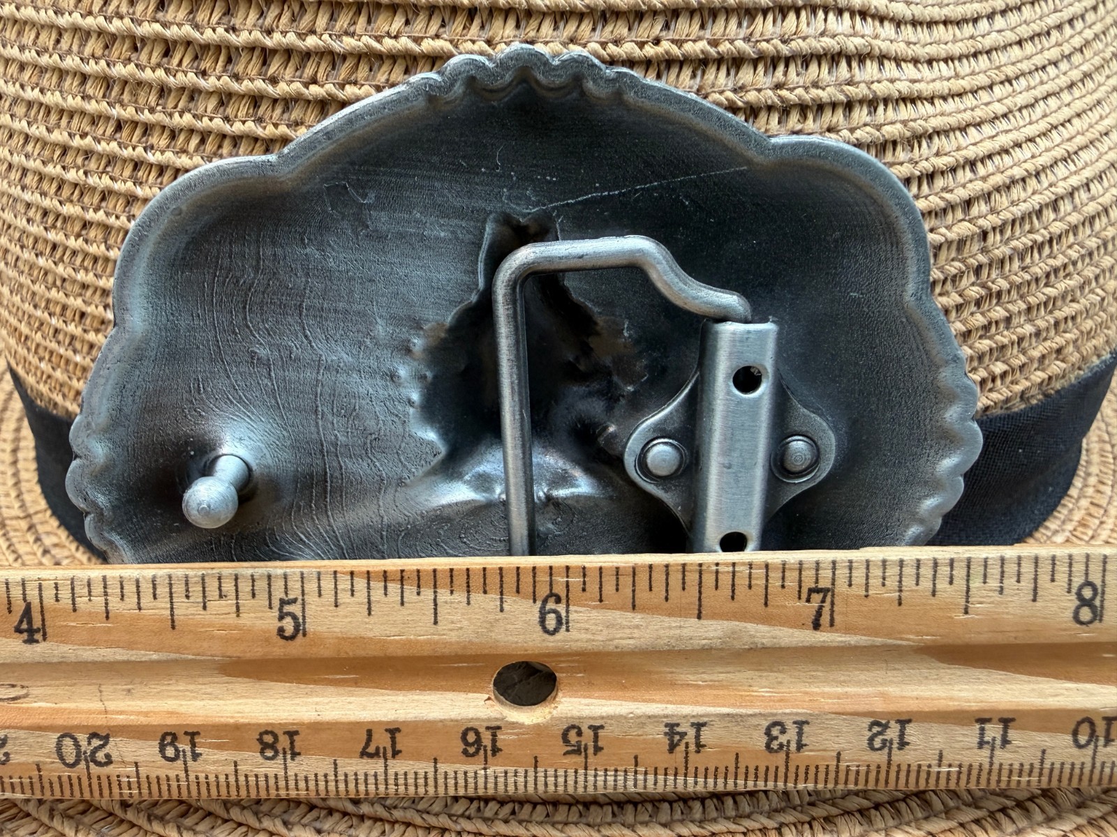 Western Cowboy Antiqued Silver Long Horn Bull Cowboy Up Belt Buckle