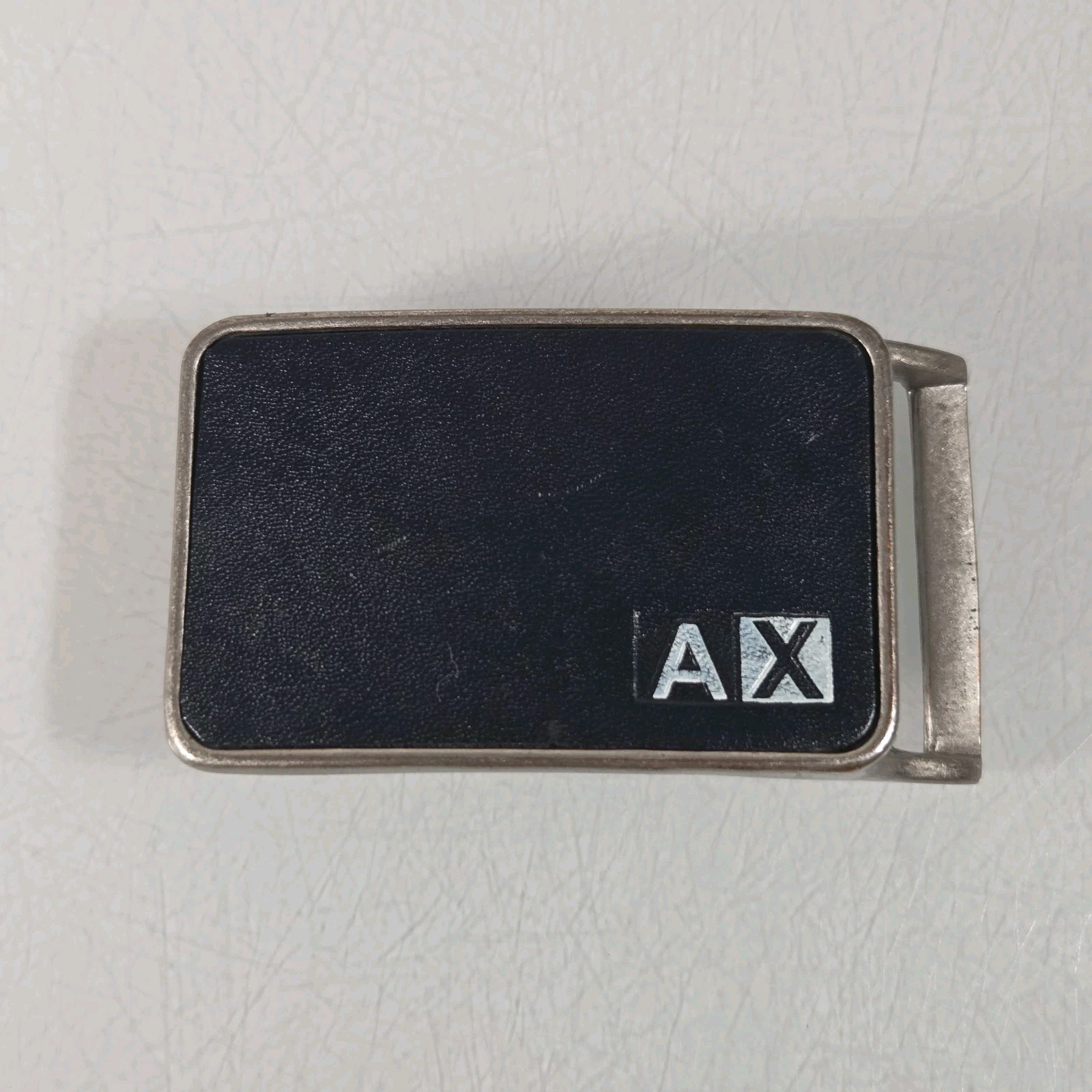 Armani Exchange Black Metal Belt Buckle