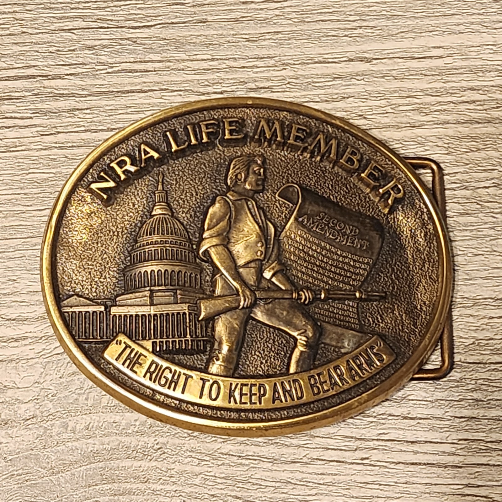 Choice – Vintage Belt Buckle; NRA; Operation Desert Storm; Vietnam; Hunting