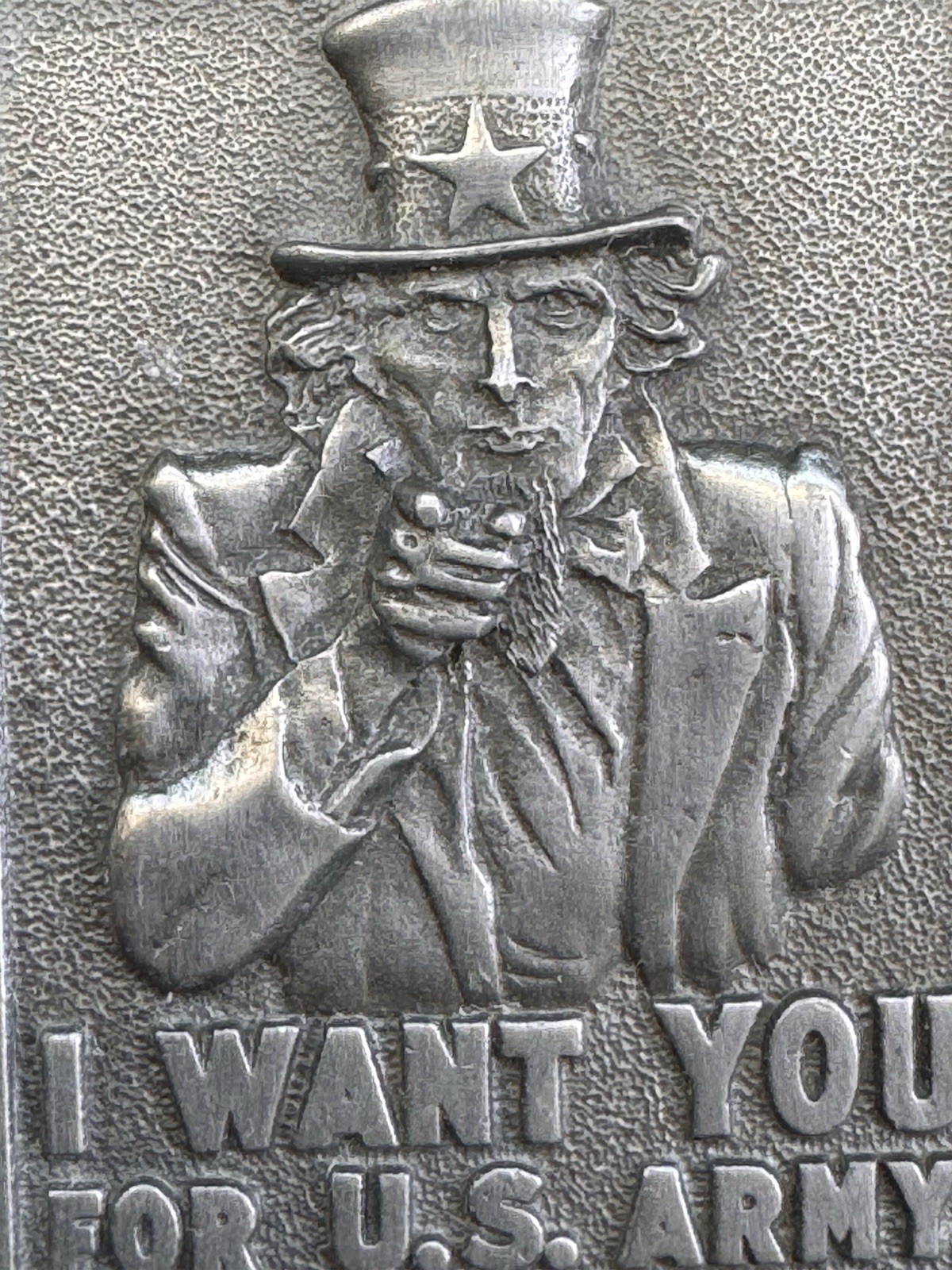 Uncle Sam Vintage Belt Buckle 1970&rsquo;s U.S. Army Military Propaganda I Want You