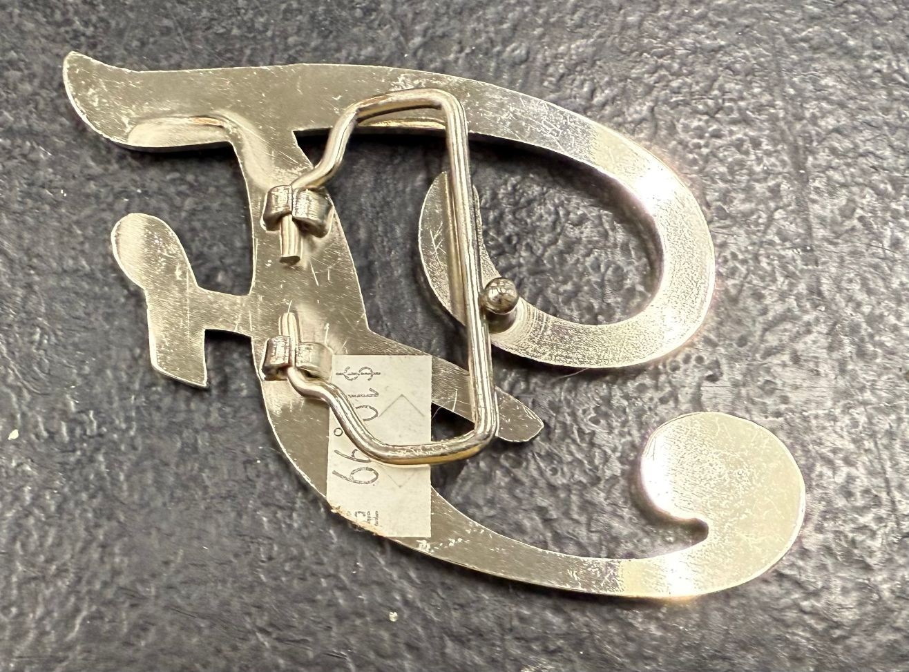 Bold Capital “F” Cut-Out Belt Buckle – Personalized Style Statement!