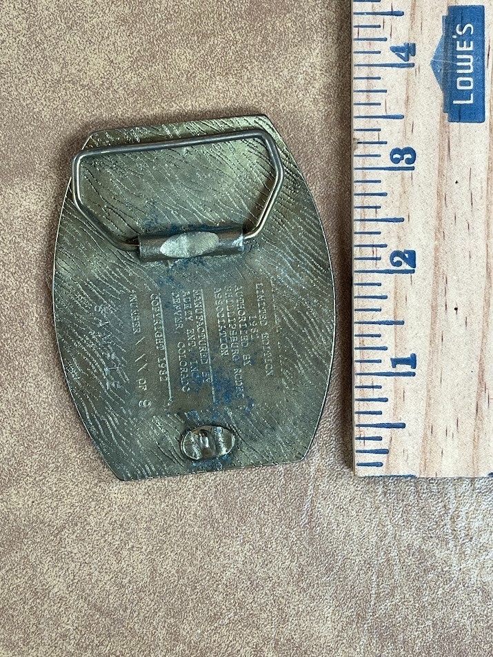 1982 Kansas&rsquo; Biggest Rodeo Phillipsburg Kansas Brass Belt Buckle Sample