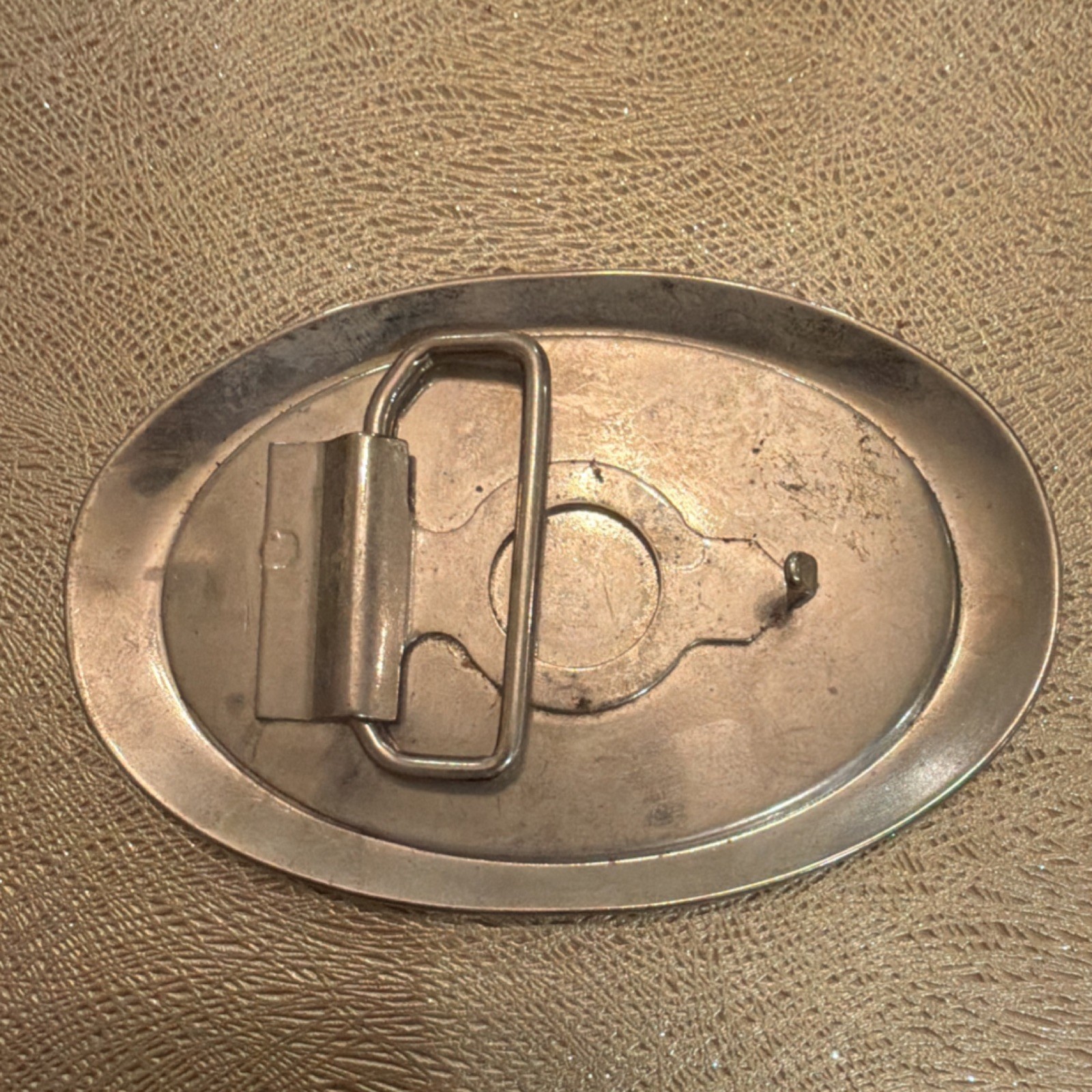 Men&rsquo;s Western Oval Engraved Floral Silver Tone Metal Belt Buckle Fits 1.5in