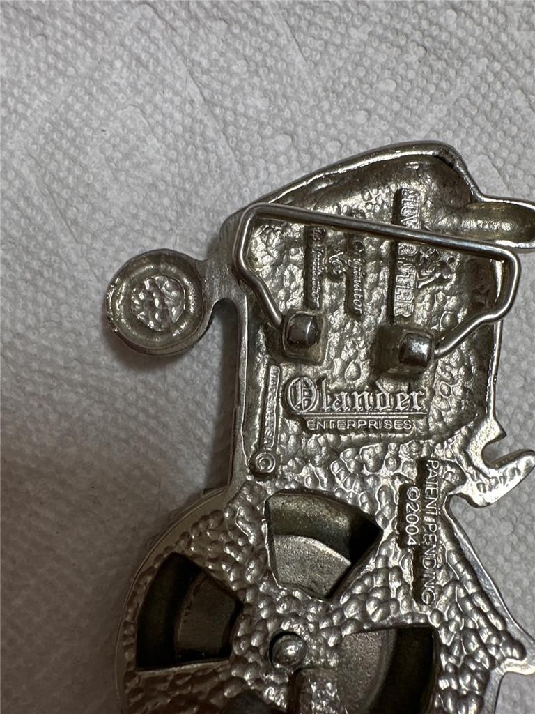 2004 Silver Star Tractor Belt Buckle with Moving Wheel