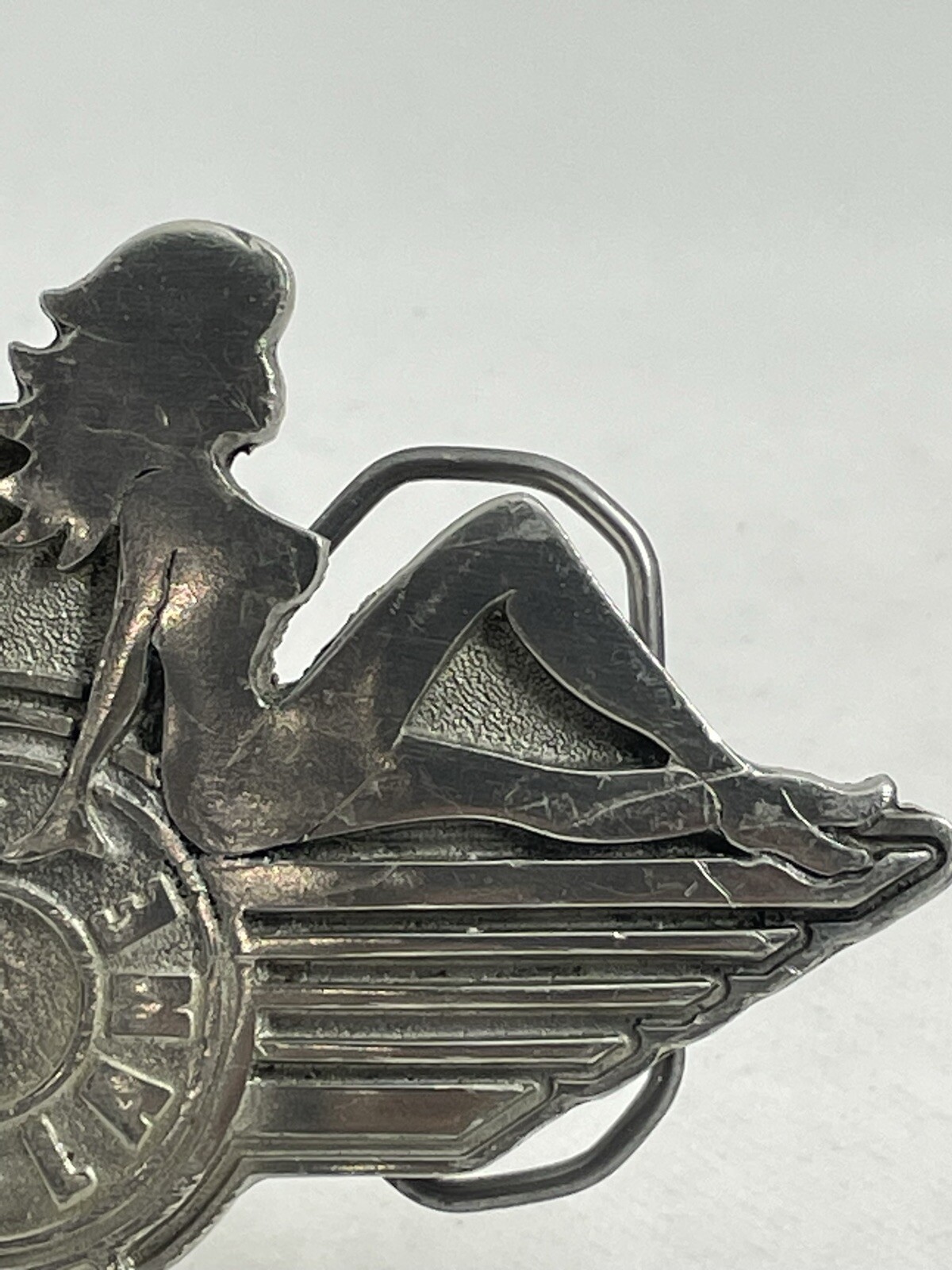 Fast Lane USA 2 mudflap girls Vintage 2004 Great American Products Belt Buckle