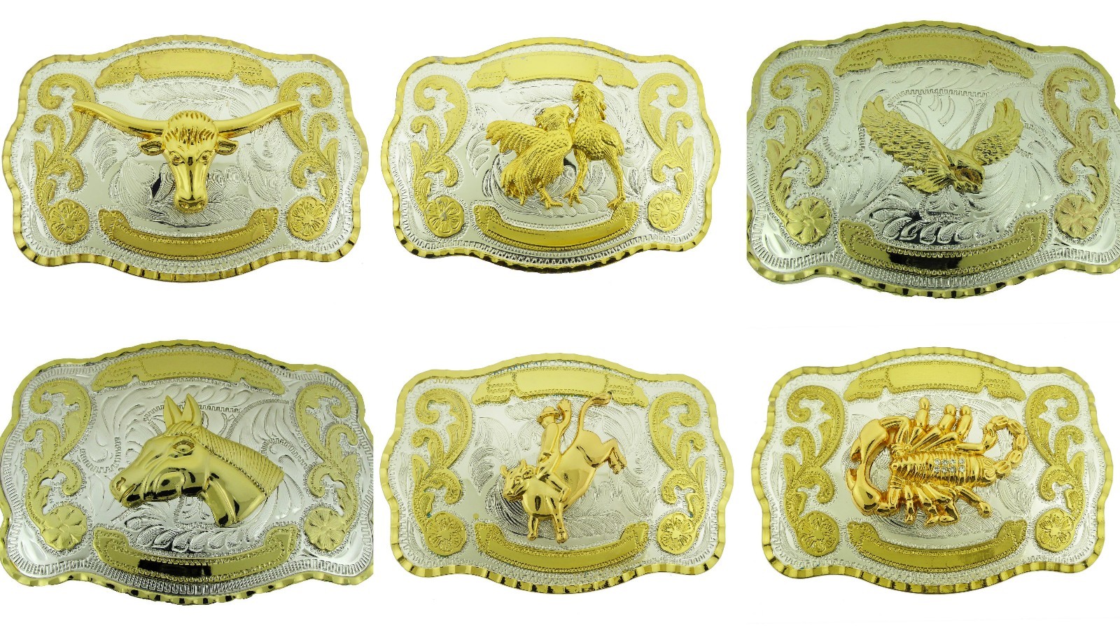 Men Women Western Belt Buckle Bull Eagle Cockfighting Horse Rodeo Scorpio Cowboy
