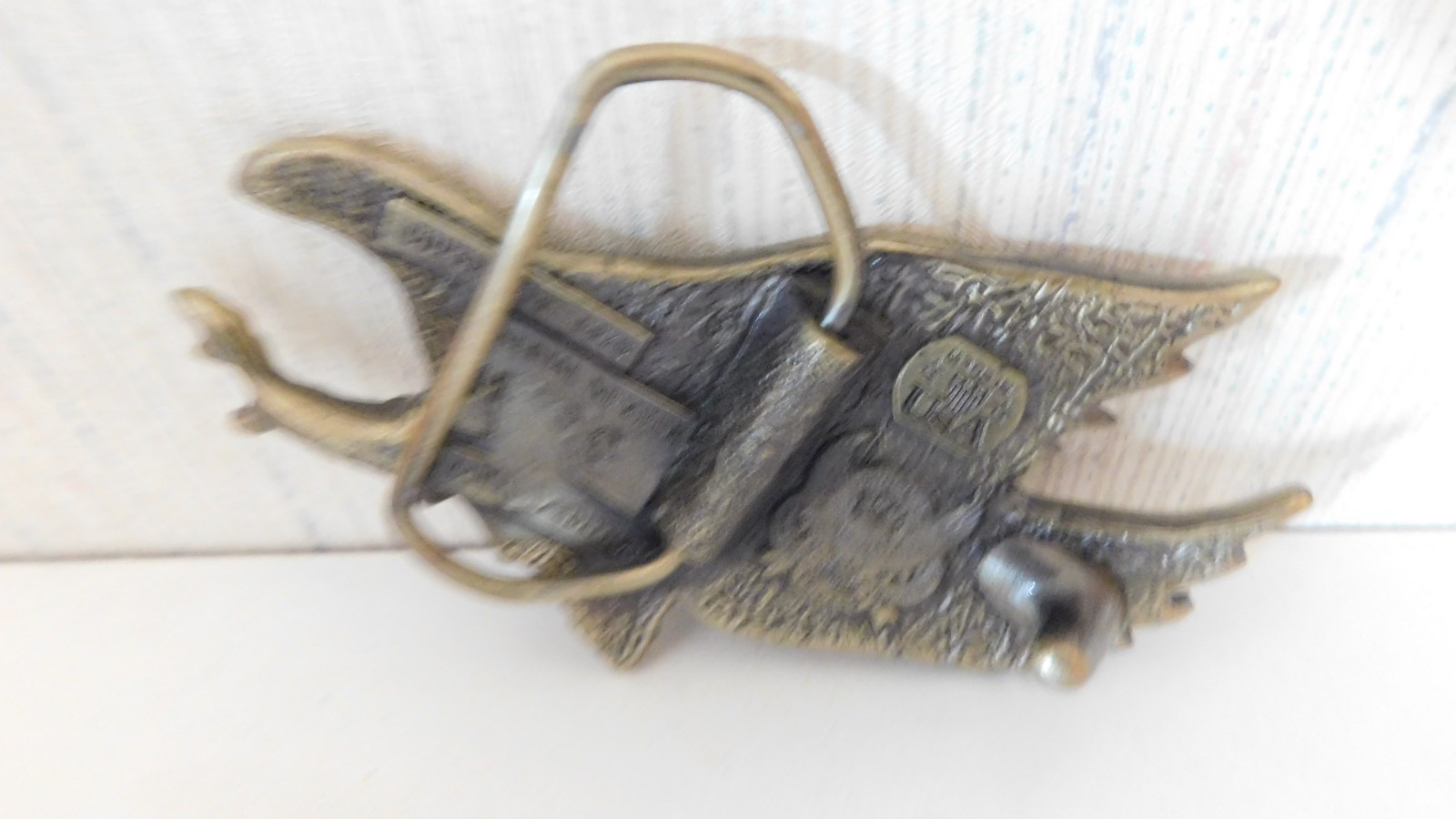 VTG 1979 The Great American Buckle Co. Chicago Metal Belt Buckle Eagle H506