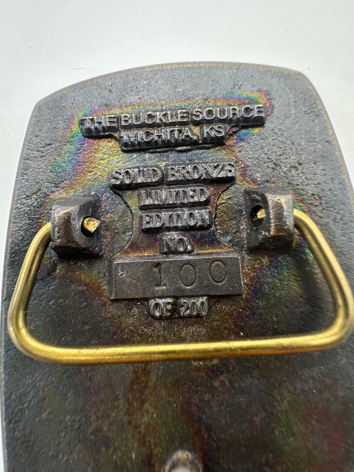 Vintage Kansas gas and electric company meter department belt buckle