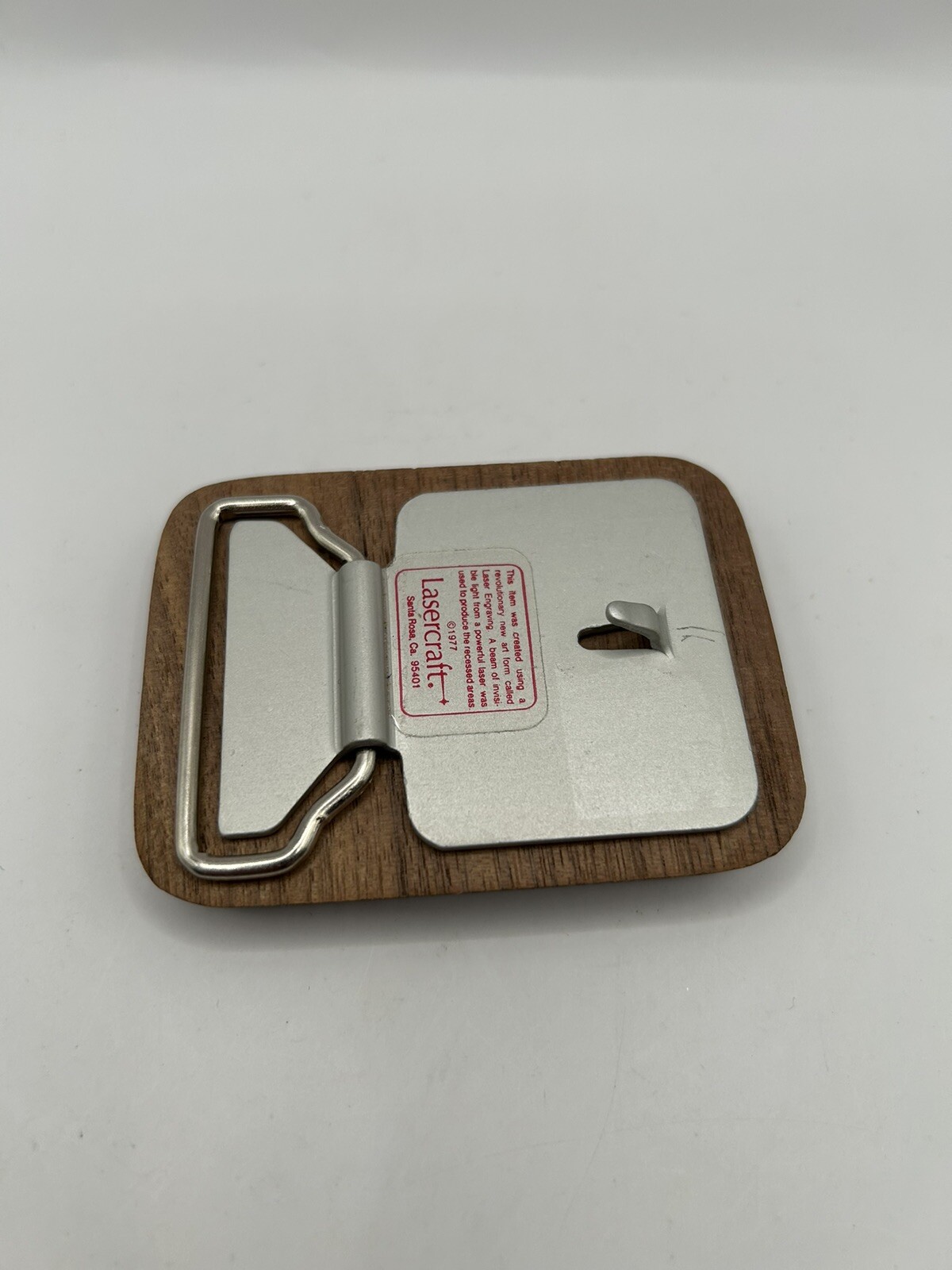 Vintage Buffalo Nickel LASER Etched Wood Belt Buckle